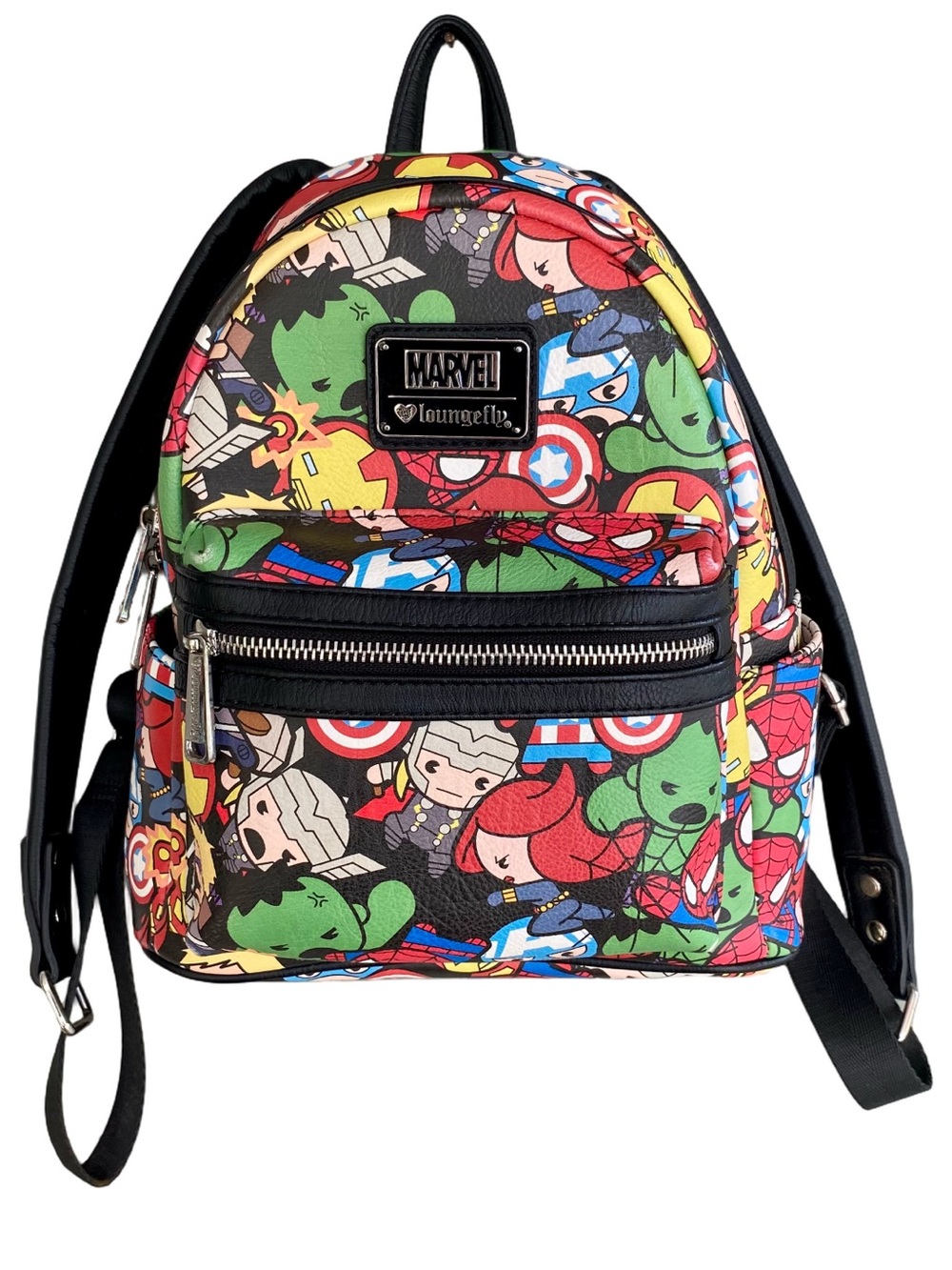 LOUNGEFLY MARVEL Avengers Chibi Mini Backpack Multi-color